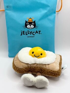 Jellycat Amuseables Egglantine Egg On Toast Small Plush Stuffed Figure Toy NWT!